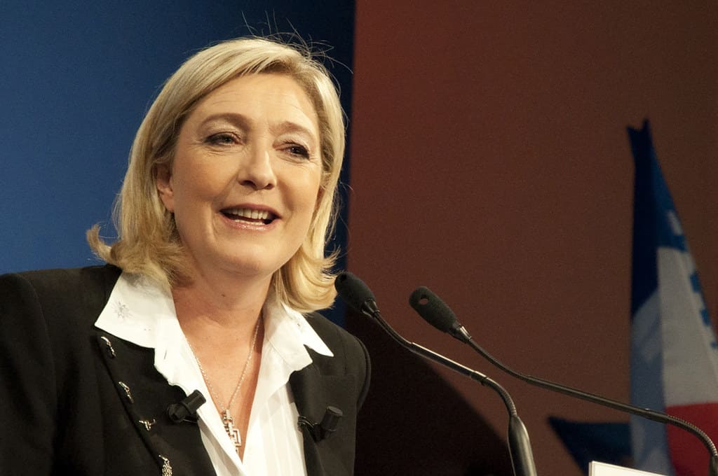 Candidata alle elezioni presidenziali Marine Le Pen